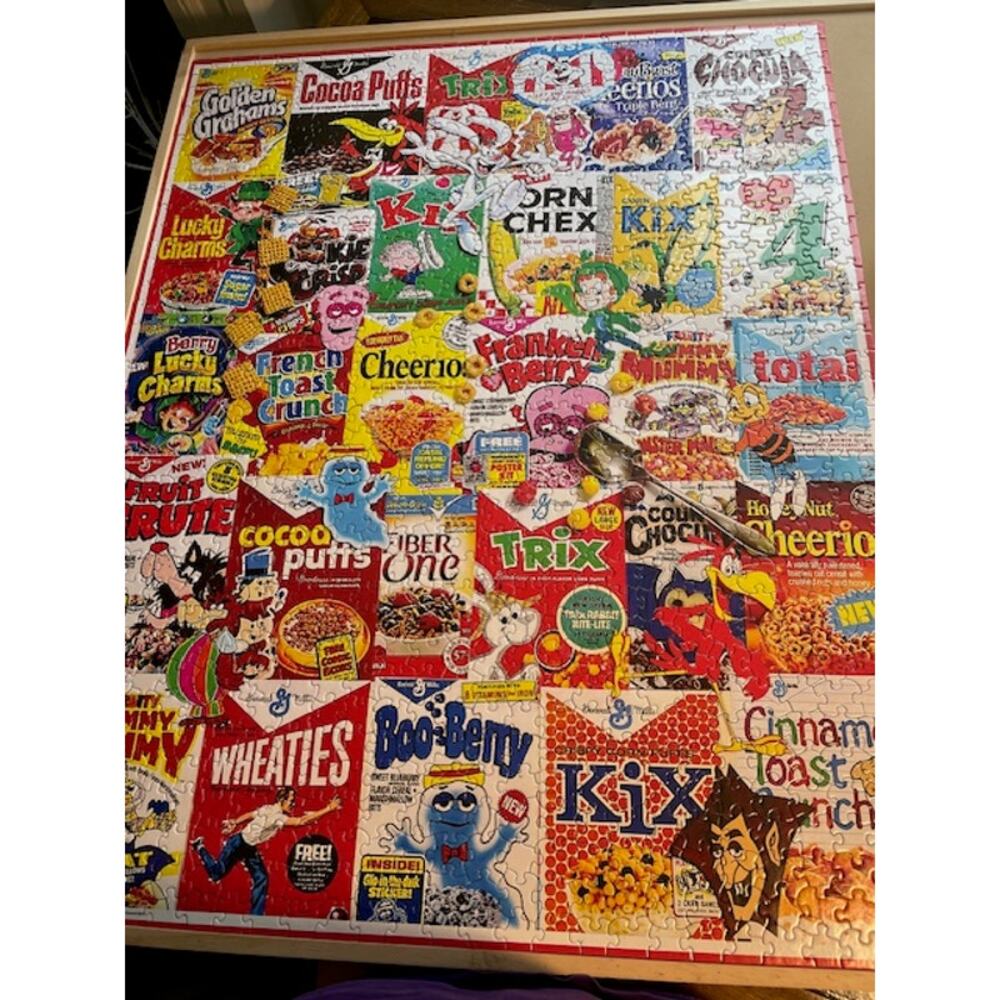 White Mountain 1000pc Puzzle "Cereal Boxes" #1261 Complete - Picture 3 of 3
